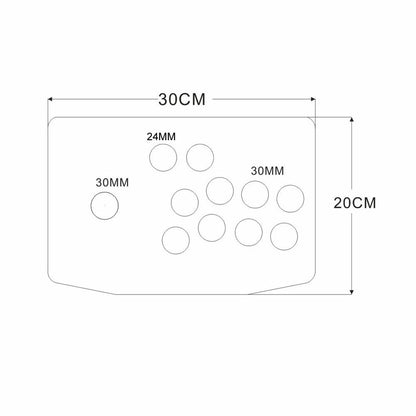 DIY Arcade Joystick Kits Part Clear Transparent Acrylic Panel Flat Case 24/30mm RetroArcadeCrafts